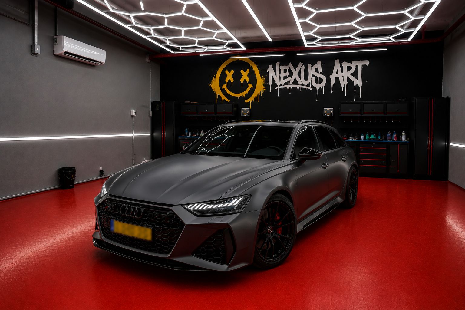 Audi RS6 עם ציפוי PPF מט בסטודיו NEXUS ART